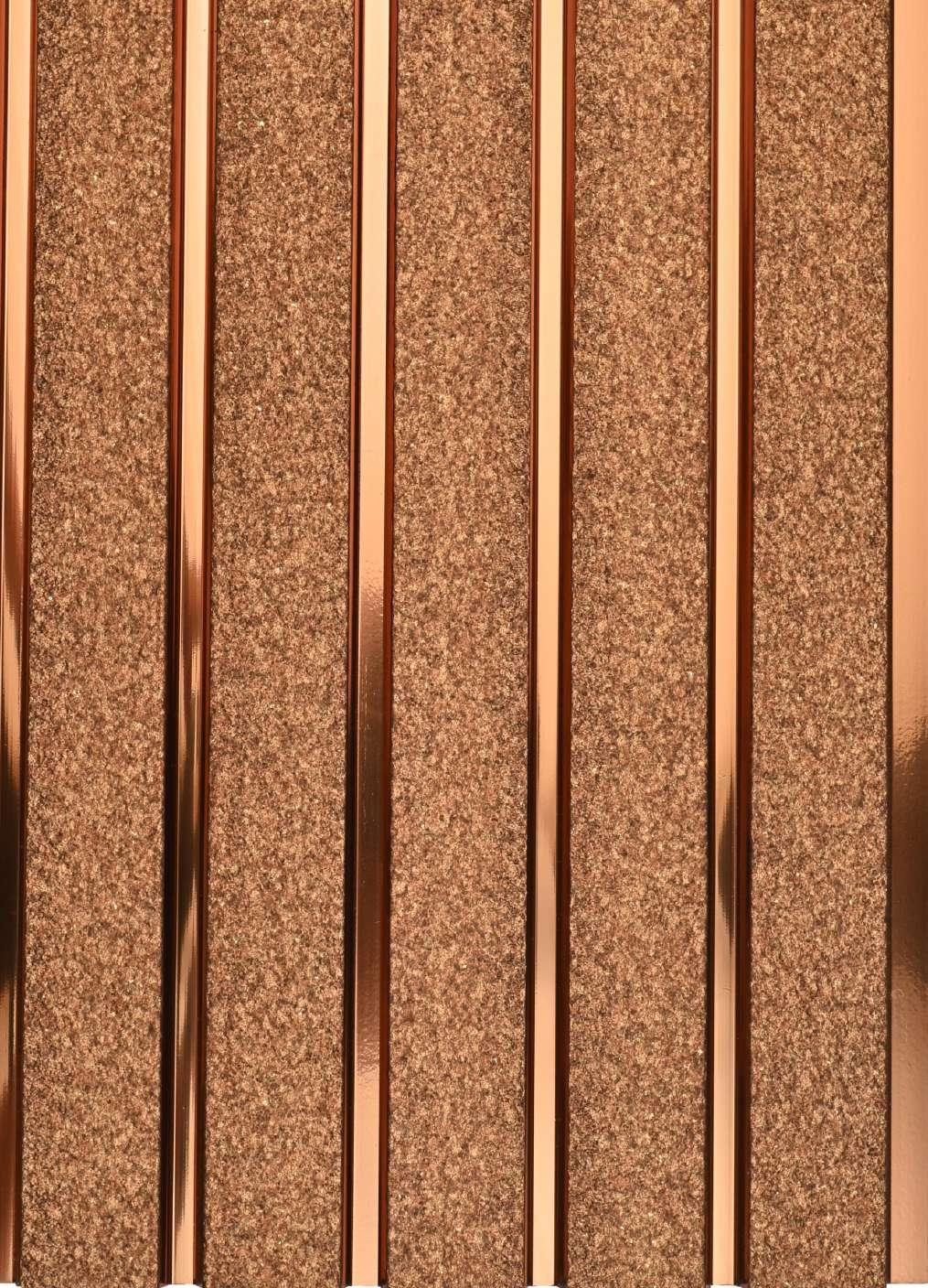 Next Level Louvers Korea Series Metallic Brown PVC Louver Panel Louvers 8x0.39 ft Brown #938882