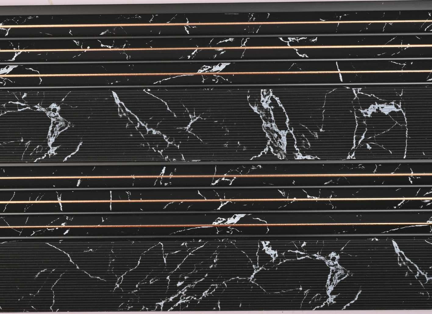 Next Level Louvers Korea Series Black Marble Louver Panel Louvers 8x0.39 ft Black #258881