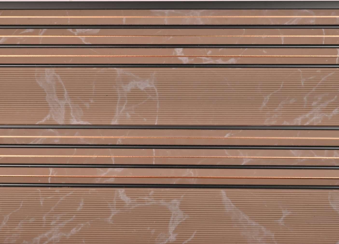Next Level Louvers Korea Series Metallic Brown Louver Panel Louvers 8x0.39 ft Brown #258886