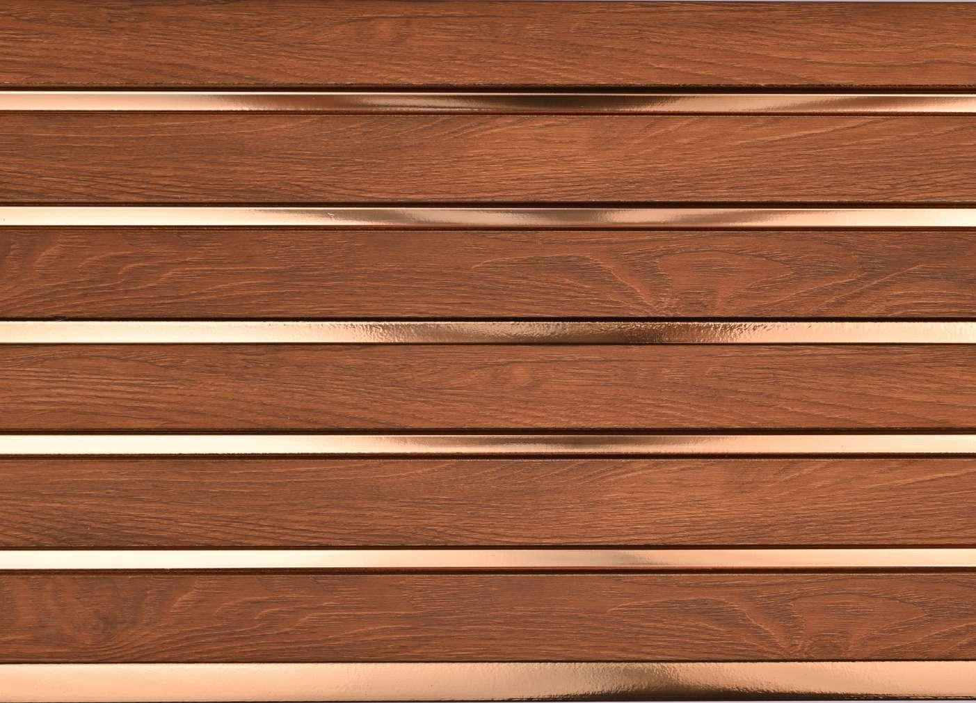 Next Level Louvers Korea Series Fluted Brown Wall Panel Louvers 8x0.39 ft Brown #438884