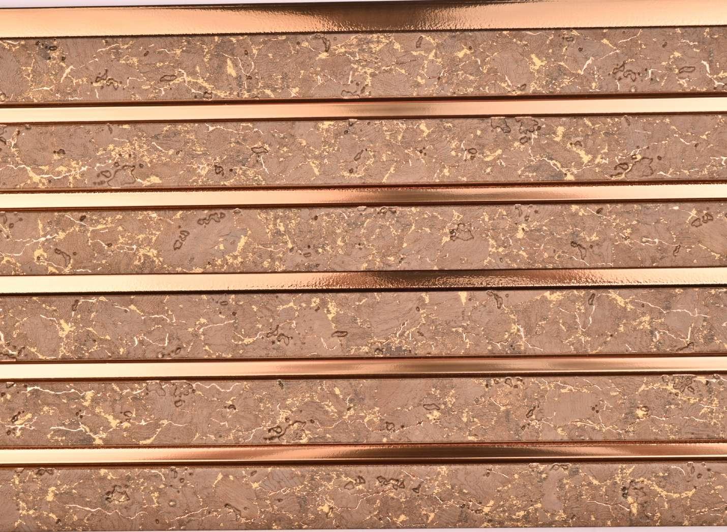 Next Level Louvers Korea Series Metallic Brown Louver Panel Louvers 8x0.39 ft Brown #438885
