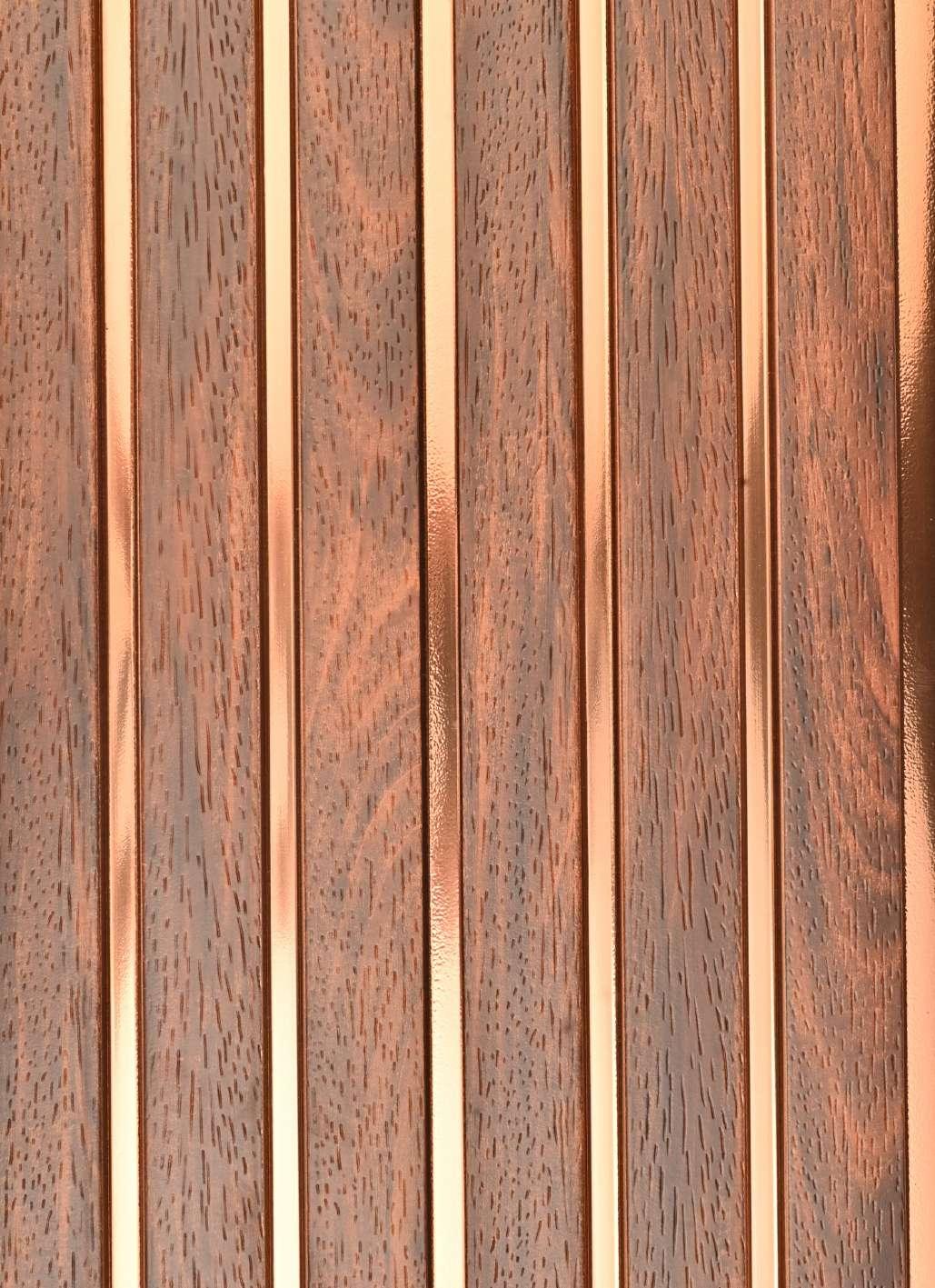 Next Level Louvers Korea Series Fluted Panel Louvers 8x0.39 ft Brown #438886