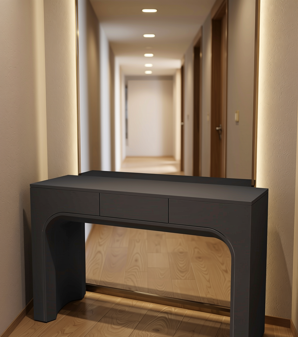 Plain Laminate 8x4 ft Satin 1 mm - 220 SMT — application view in a hallway