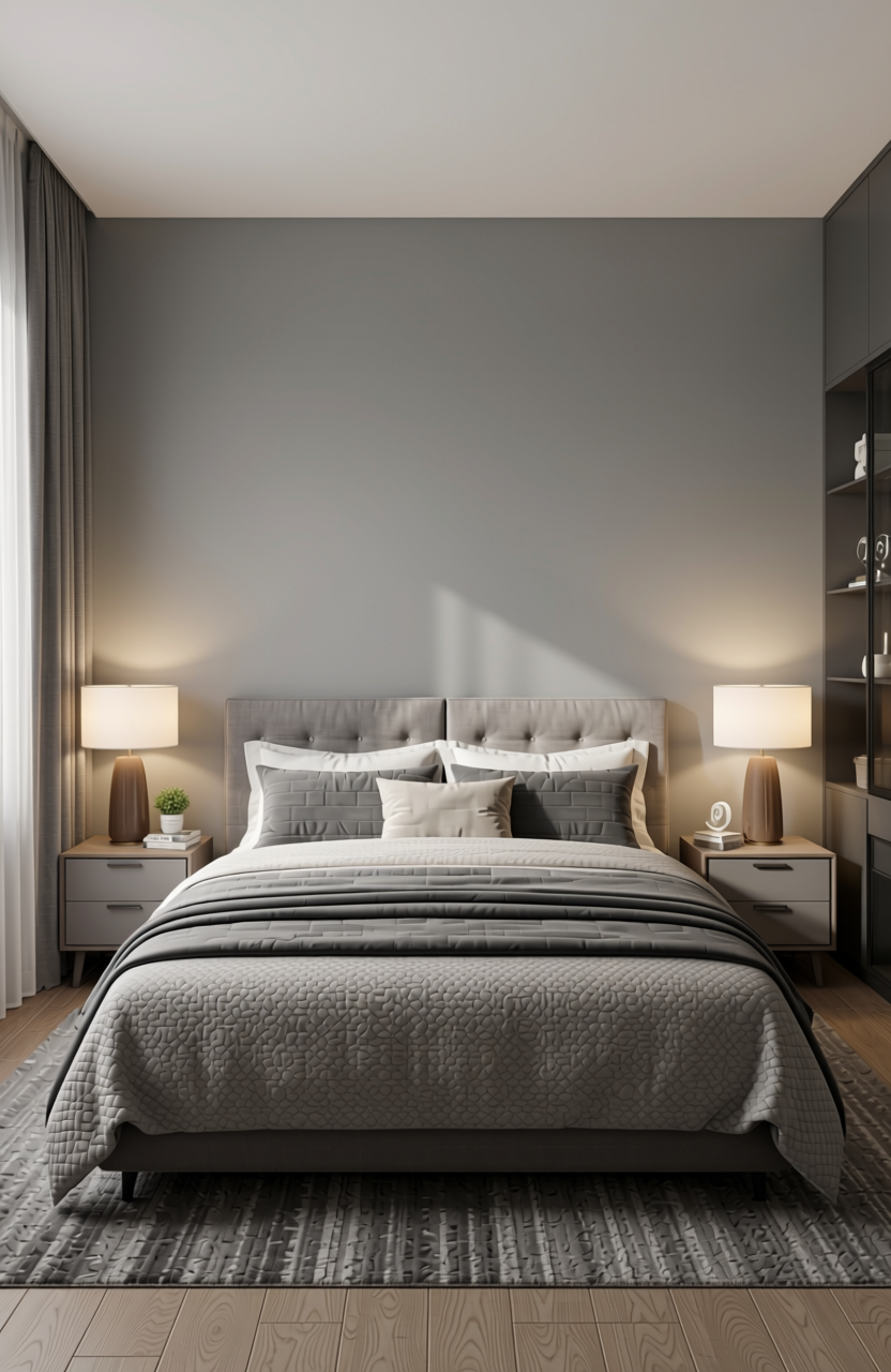 Marble & Stone Laminate 8x4 ft 1.2 mm - MRK 1038 — application view in a bedroom