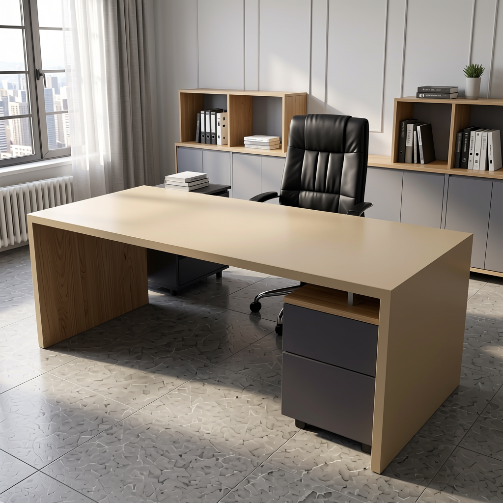 Marble & Stone Laminate 8x4 ft 1.2 mm - MRK 1051 — application view in a office