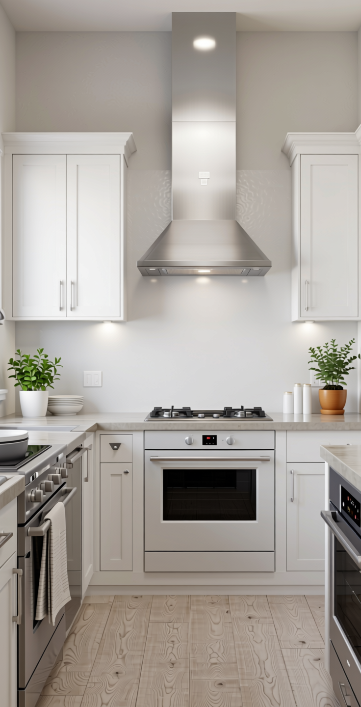 Candy White Plain Laminate 8x4 ft Texture 1 mm - 21941 NL — application view in a kitchen