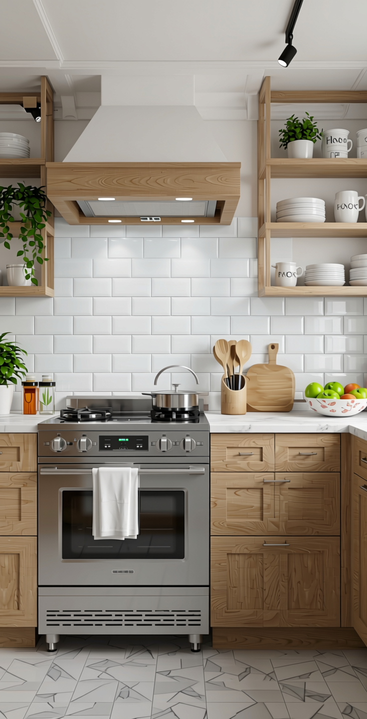 Glacial White Plain Laminate 8x4 ft Texture 0.8 mm - 22191 DSY — application view in a fresh kitchen