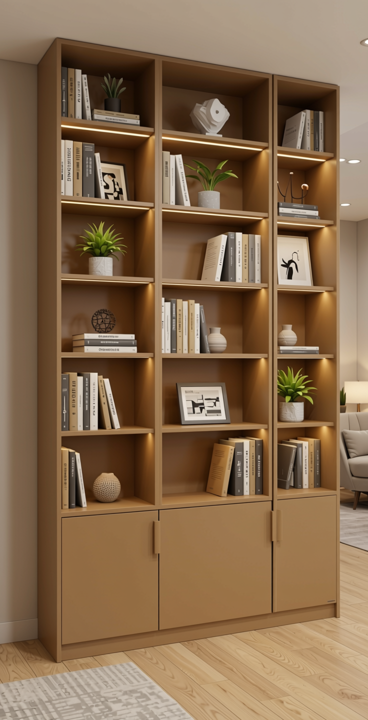 Tan Plain Laminate 8x4 ft Texture 1 mm - 21127 NL — application view in a study
