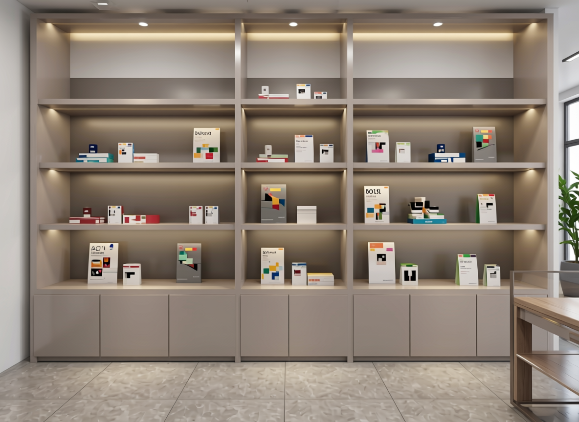 Unknown Plain Laminate 8x4 ft High Gloss 1 mm - 11063 HG — application view in a modern retail space