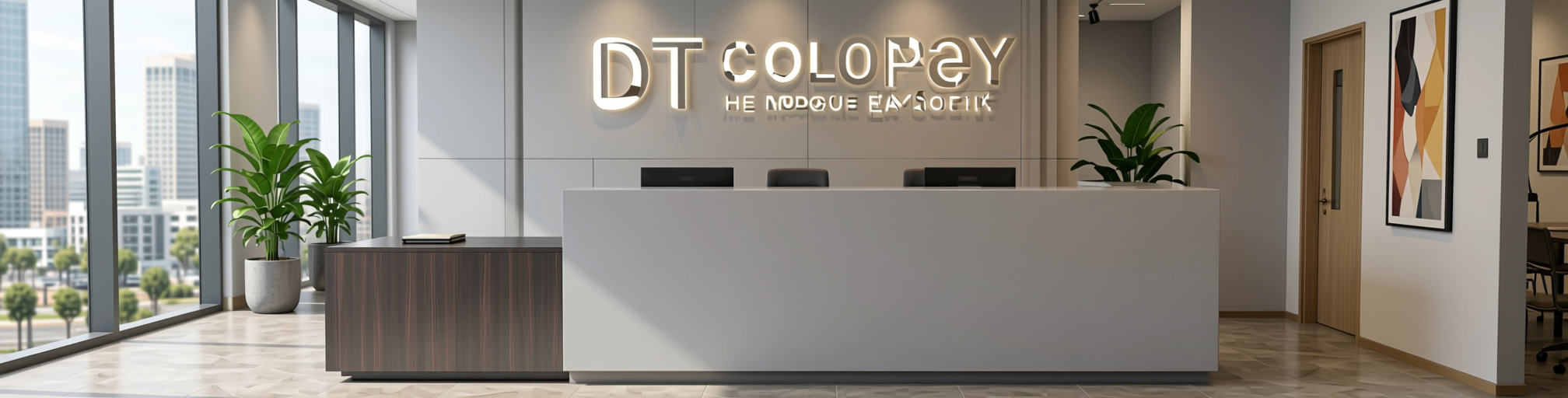Plain Laminate 8x4 ft Texture 1 mm - DT 1103 — application view in a contemporary office