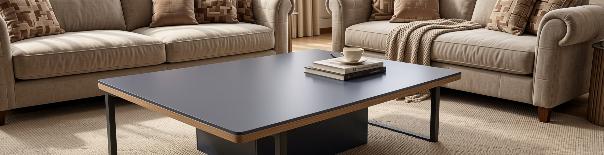 Plain Laminate 8x4 ft Texture 1 mm - DT 1105 — application view in a living room