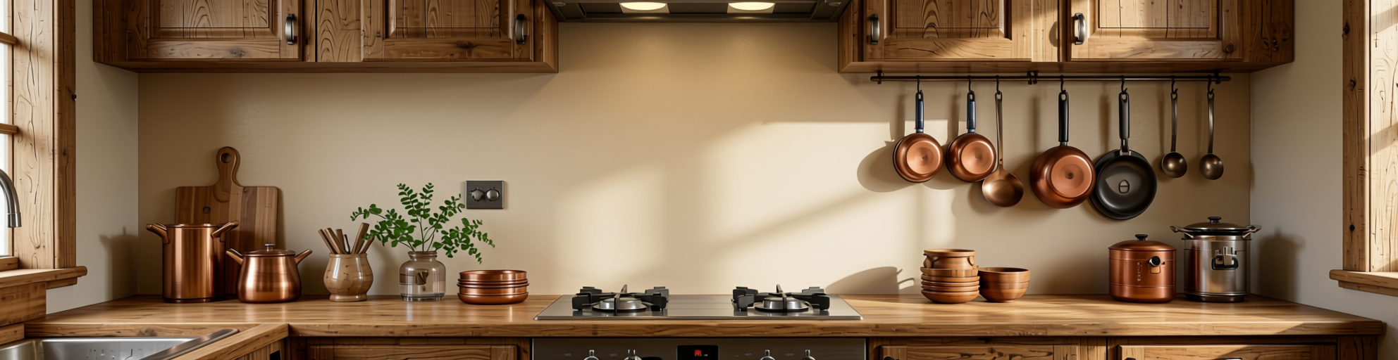 Plain Laminate 8x4 ft Texture 1 mm - DT 1110 — application view in a rustic kitchen