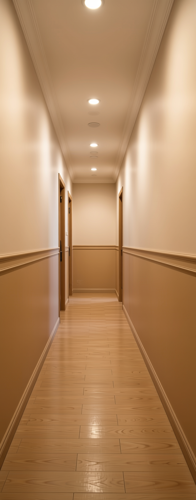 Plain Laminate 8x4 ft Texture 1 mm - DT 1117 — application view in a hallway