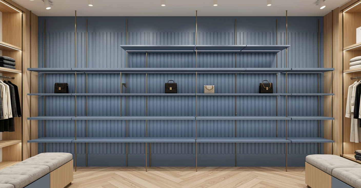 Fluted Laminate 8x4 ft Texture 1 mm - VF 1123 — application view in a chic boutique