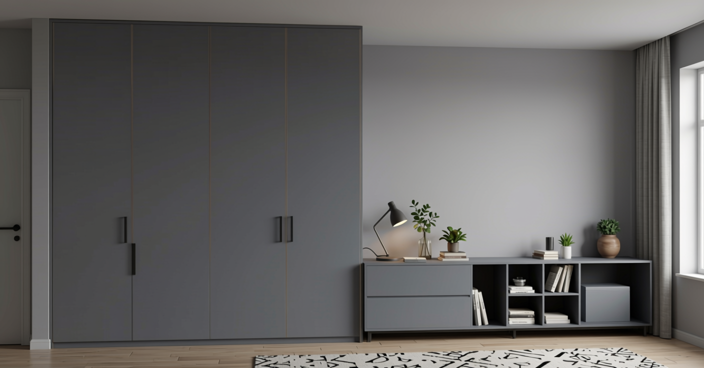 Fluted Laminate 8x4 ft Texture 1 mm - VF 1304 — application view in a creative studio