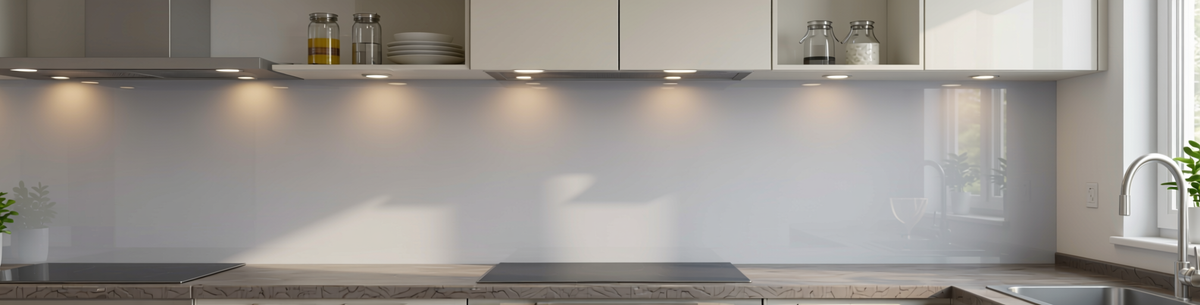 Plain Laminate 8x4 ft High Gloss 1 mm - HG 1307 — application view in a modern kitchen