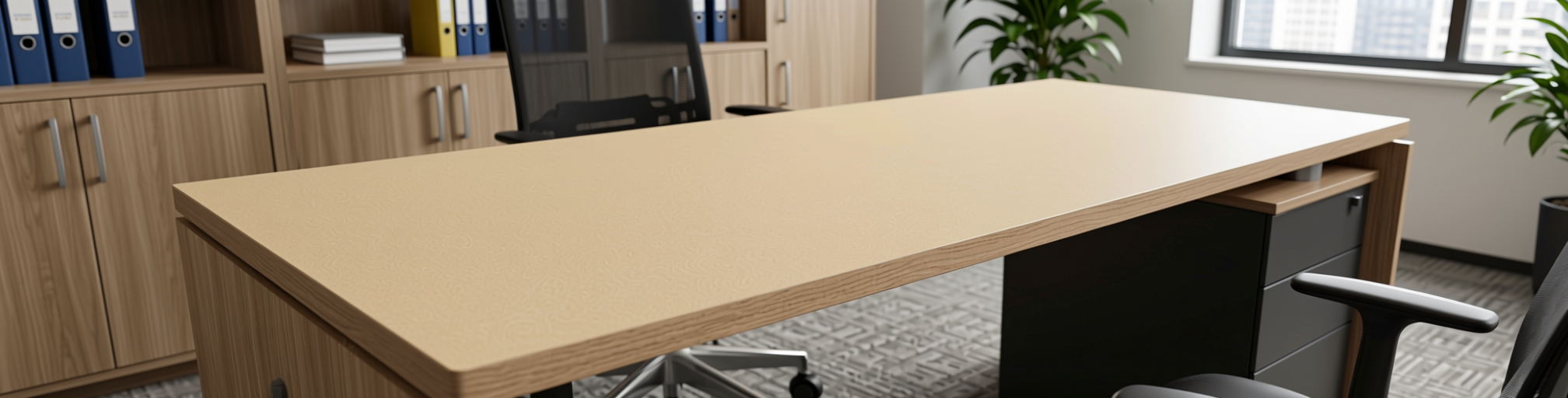 Plain Laminate 8x4 ft Texture 1 mm - RS 1110 — application view in a contemporary office