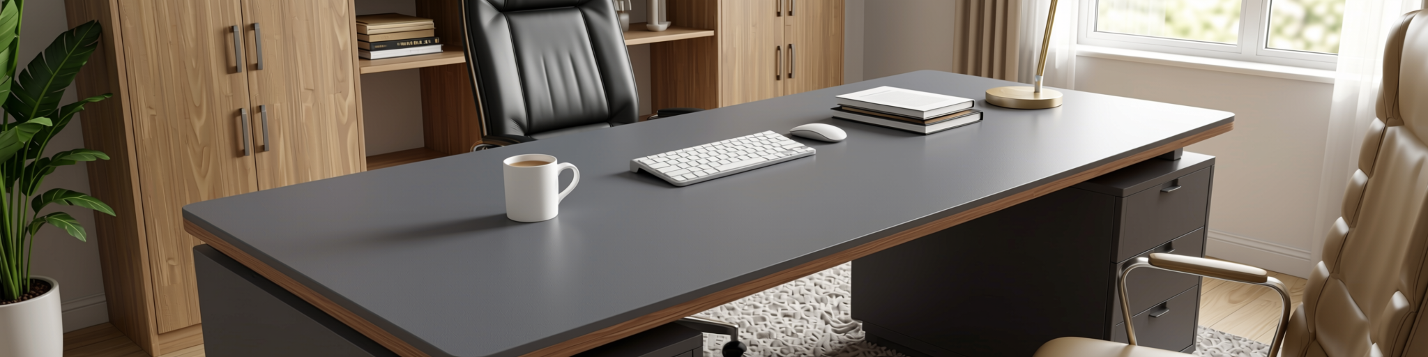 Solid Colors Plain Laminate 8x4 ft Texture 1 mm - CF 1005 — application view in a home office