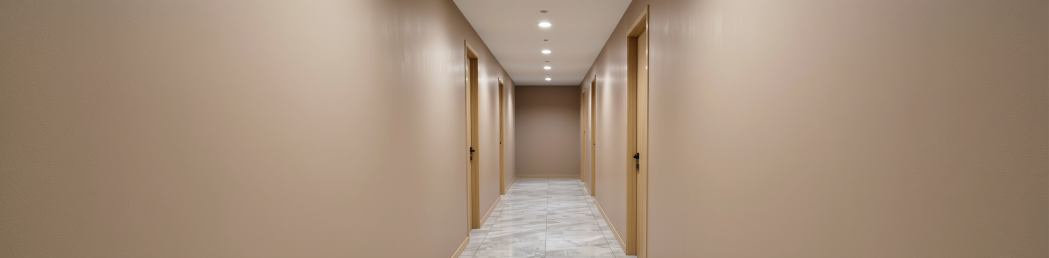 Plain Laminate 8x4 ft Texture 1 mm - ST 1008 — application view in a modern hallway