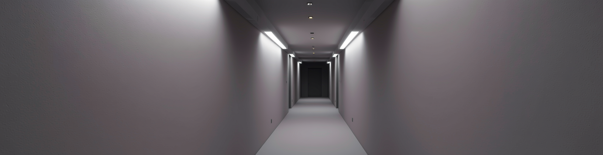 Plain Laminate 8x4 ft Texture 1 mm - ST 1110 — application view in a minimalist hallway