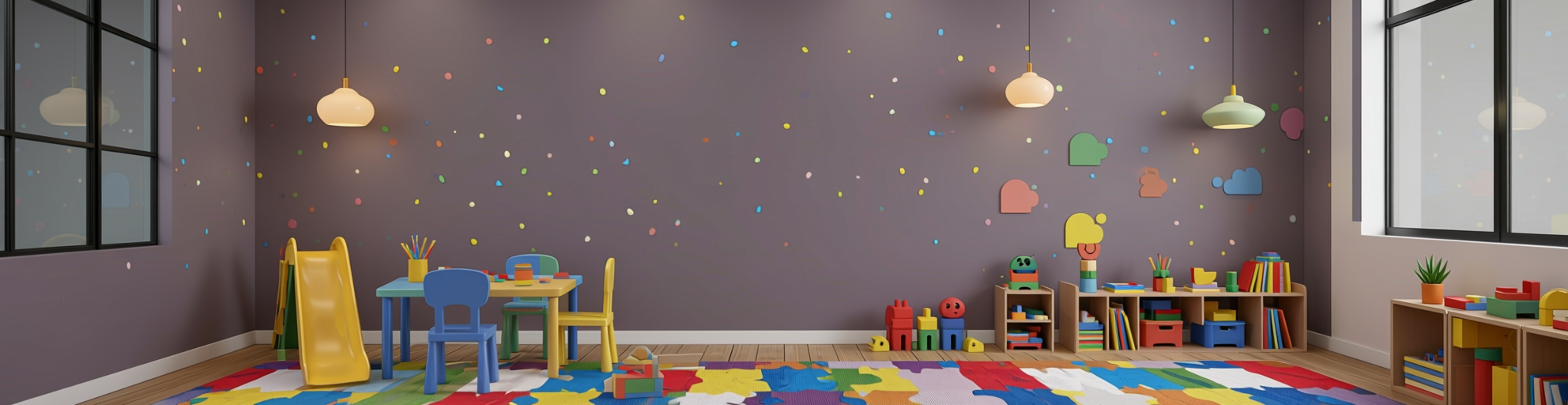 Plain Laminate 8x4 ft Texture 1 mm - ST 1112 — application view in a kids' playroom