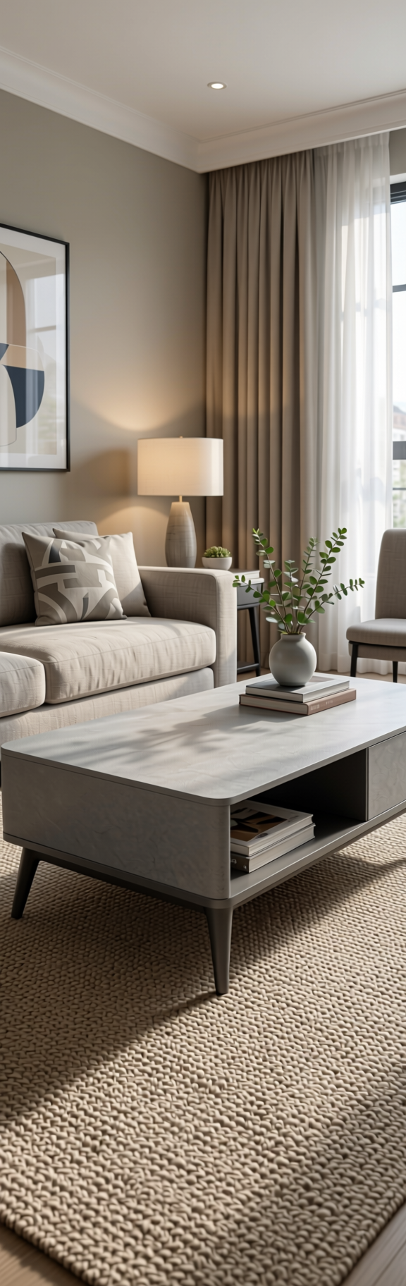 Plain Laminate 8x4 ft Texture 1 mm - ST 1122 — application view in a contemporary living