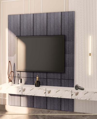 Xl Decorative Wall Panel Designer Grey 8x1 Ft - 1268
