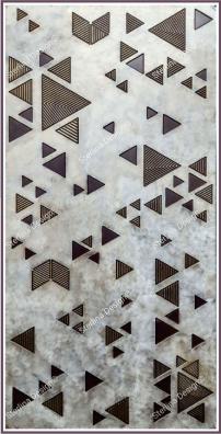 Shannon Texture Finish Liquid Metal Hdf Decorative Wall Panel Designer Multi Colour 8x4 Ft - 21010