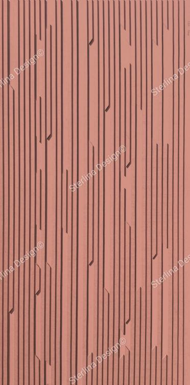 Sterlina Mdf Fluted Panel Plain Colors Louvers Red 8x4 Ft - 251