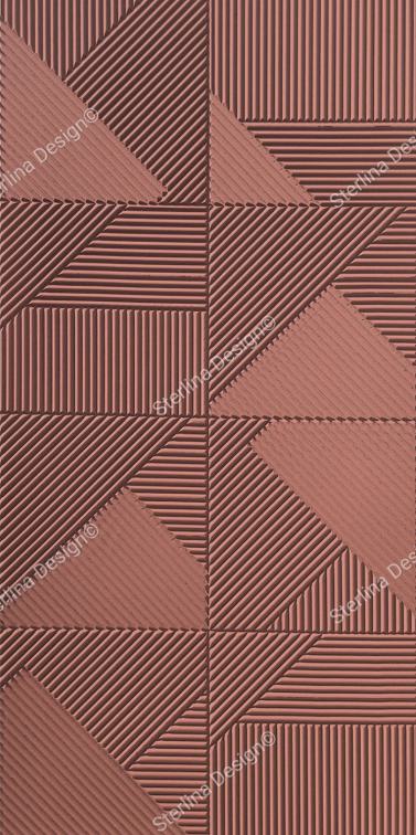 Sterlina Mdf Fluted Panel Plain Colors Louvers Red 8x4 Ft - 252