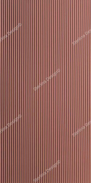 Sterlina Fluted Panel Plain Colors Louvers Red 8x4 Ft - 256