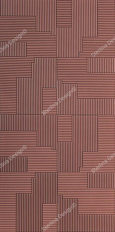 Sterlina Mdf Fluted Panel Plain Colors Louvers Red 8x4 Ft - 261