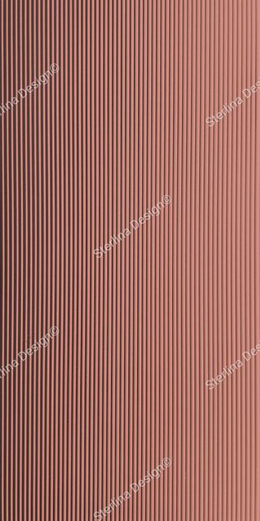 Bloom and Beautiful Sterlina 8 ft x 4 ft Texture Finish MDF Fluted Panel 8x4 ft plain colors louvers Red 262