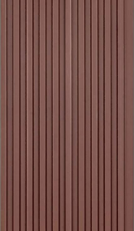 Cassa Series Duco Finish Panel Designer Louvers Brown 8x0.5 Ft - 3360