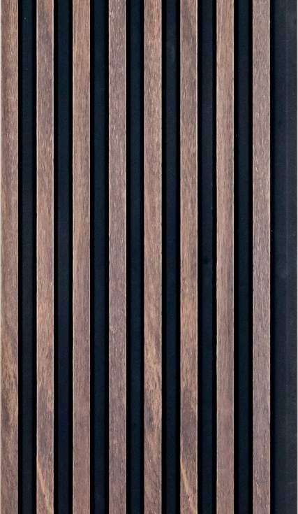 Cassa Series Engraved Leather Panel Designer Louvers Wenge 8x0.5 Ft - 3370