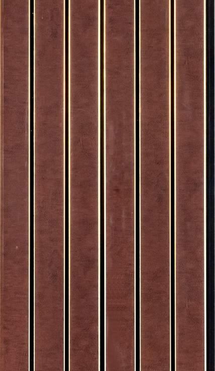 Cassa Series Gold Edge Panel Designer Louvers Brown 8x0.5 Ft - 3442