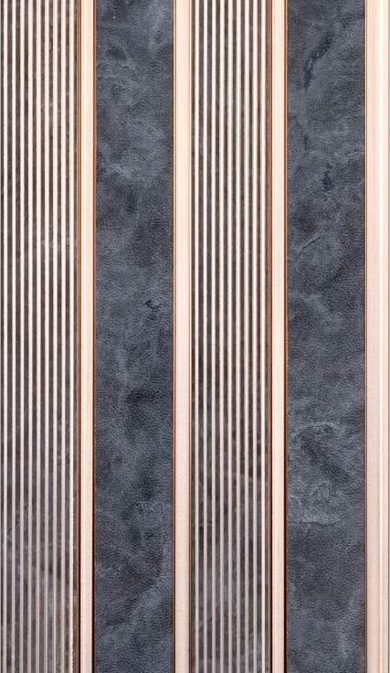 Europratik Cassa Series Engraved Leather Grey Panel 8x0.5 ft designer louvers Grey 3446
