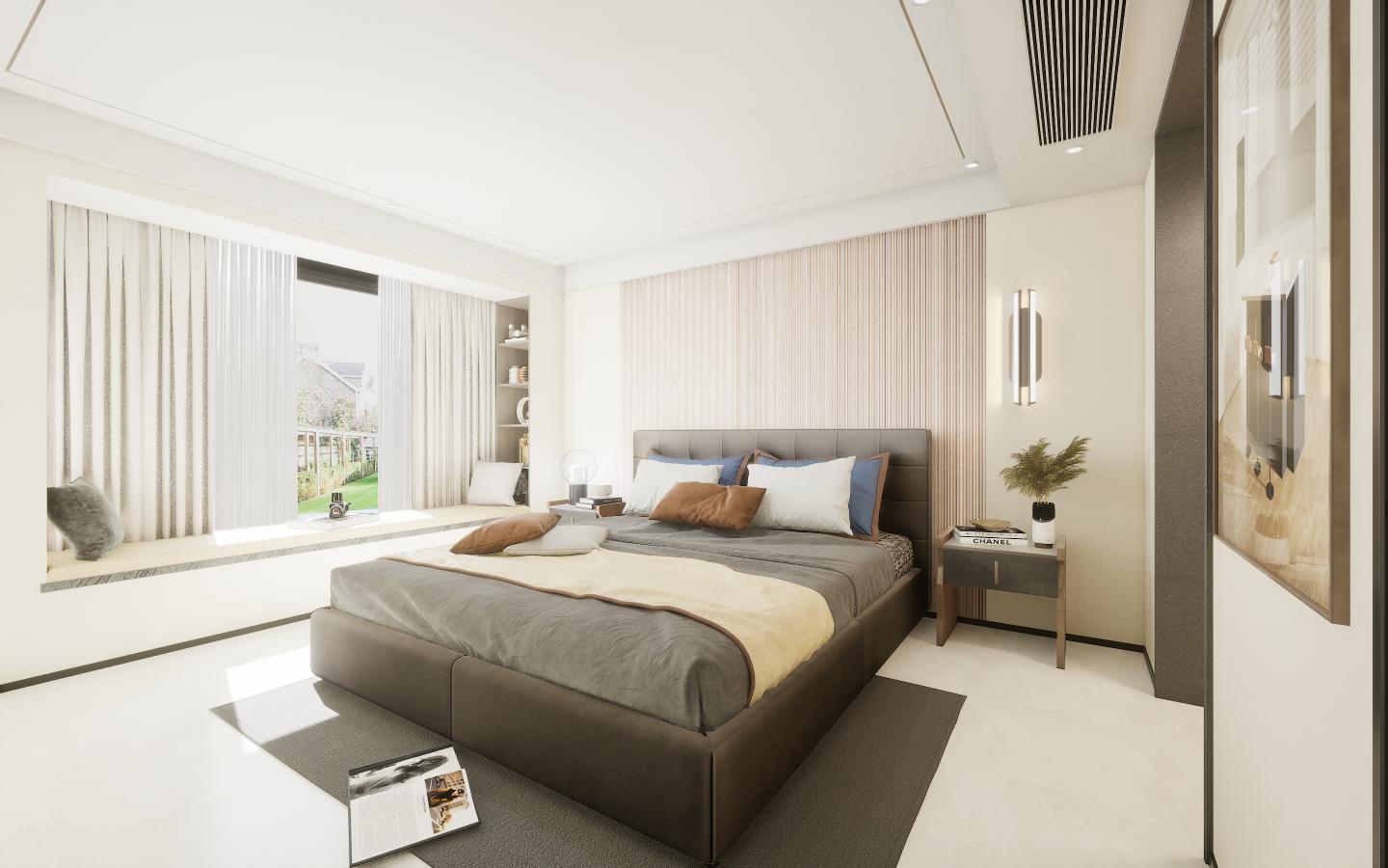 Cassa Series Engraved Leather Panel Designer Louvers Wenge 8x0.5 Ft - 3448