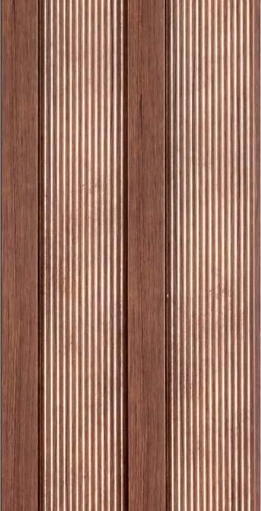Cassa Series Designer Panel Louvers Brown 8x0.5 Ft - 3557
