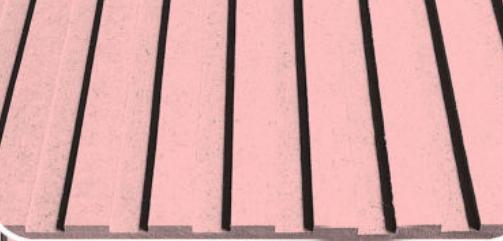 Sterlina Mdf Fluted Panel Plain Colors Louvers Red 8x4 Ft - 456