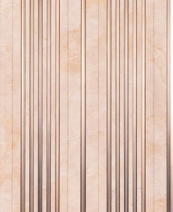 Cassa Series Stone Panel Designer Louvers Cream 8x0.5 Ft - 4922