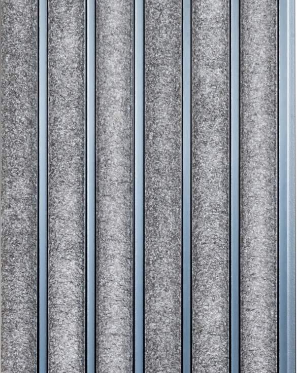 Cassa Series Sand Stone Panel Designer Louvers Grey 8x0.5 Ft - 5728