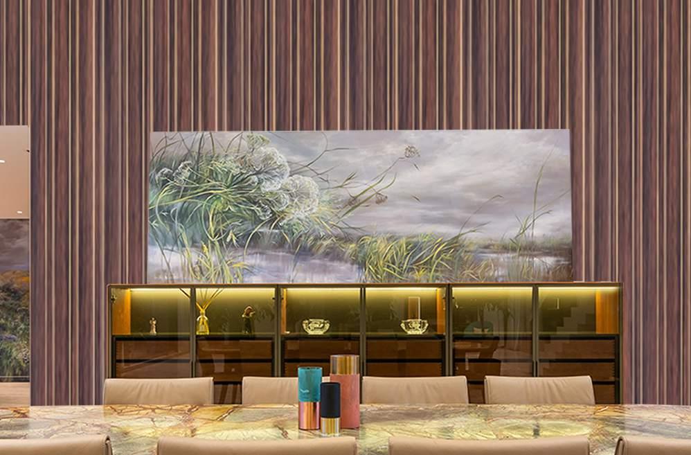 Cassa Series Gold Edge Panel Designer Louvers Wenge 8x0.5 Ft - 5867 8