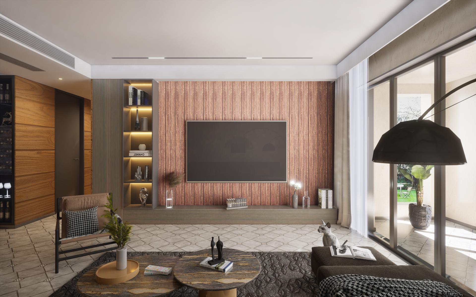 Cassa Series Cork Panel Designer Louvers Wenge 8x0.5 Ft - 5869 8