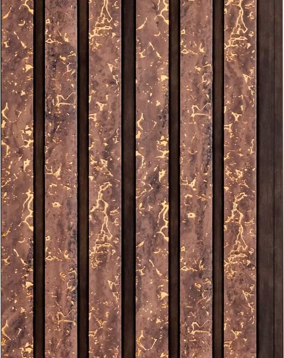 Cassa Series Cork Panel Designer Louvers Wenge 8x0.5 Ft - 5869 8
