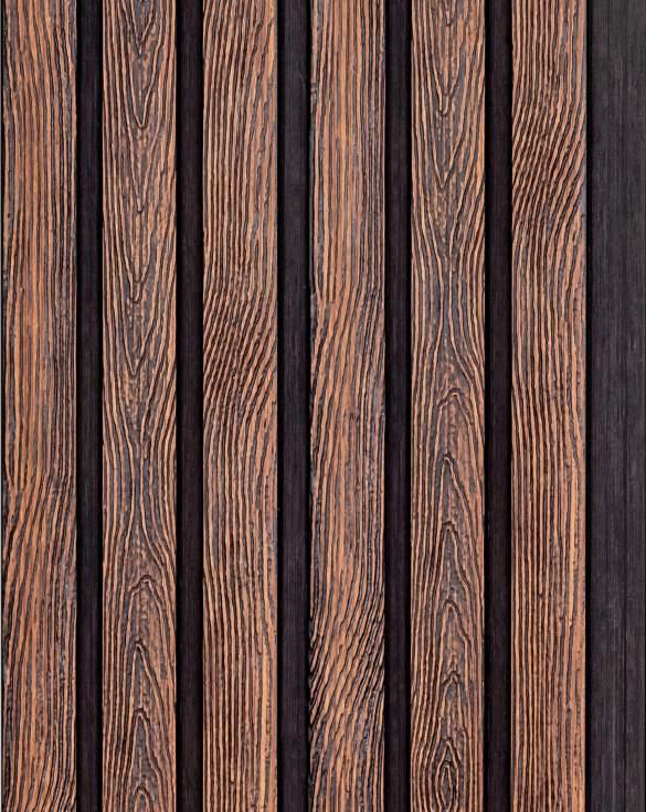 Cassa Series Syncro Wood Panel Designer Louvers Wenge 8x0.5 Ft - 5874 8