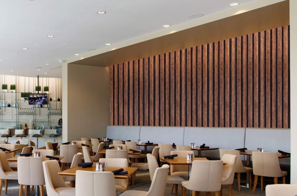 Cassa Series Syncro Wood Panel Designer Louvers Wenge 8x0.5 Ft - 5874 8