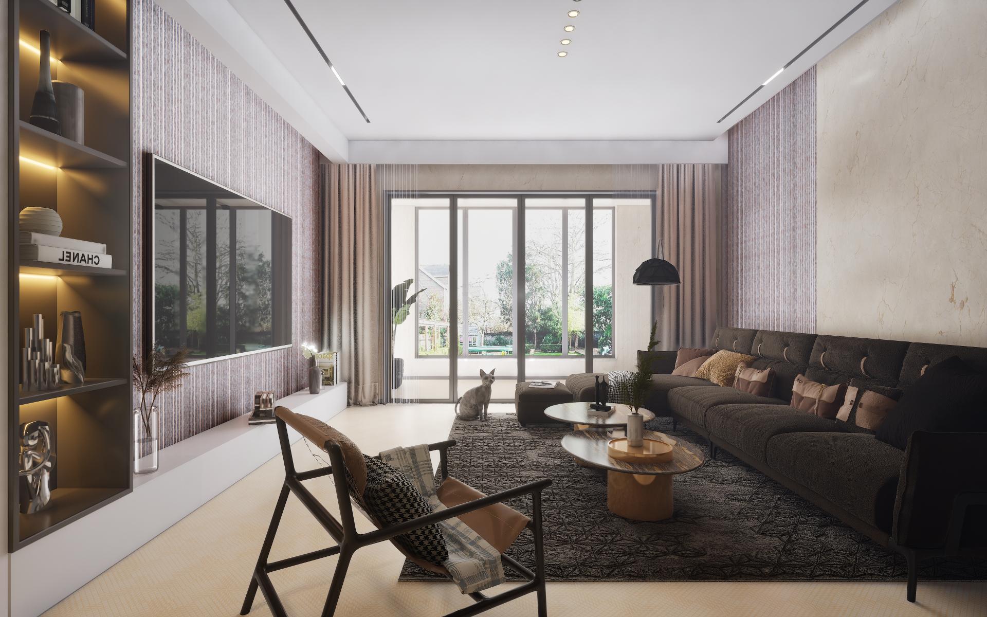 Cassa Series Sand Stone Panel Designer Louvers Blue 8x0.5 Ft - 5884