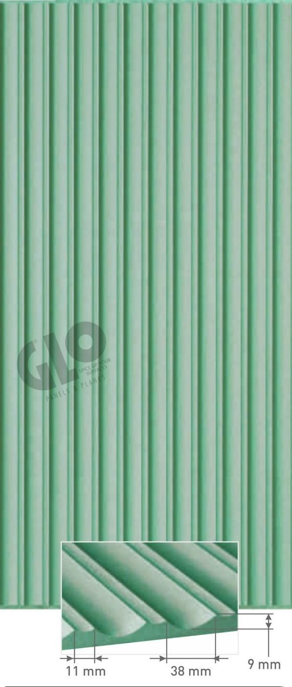 Hmr Grade Panel Plain Colors Louvers Green 8x4 Ft - 6410 8