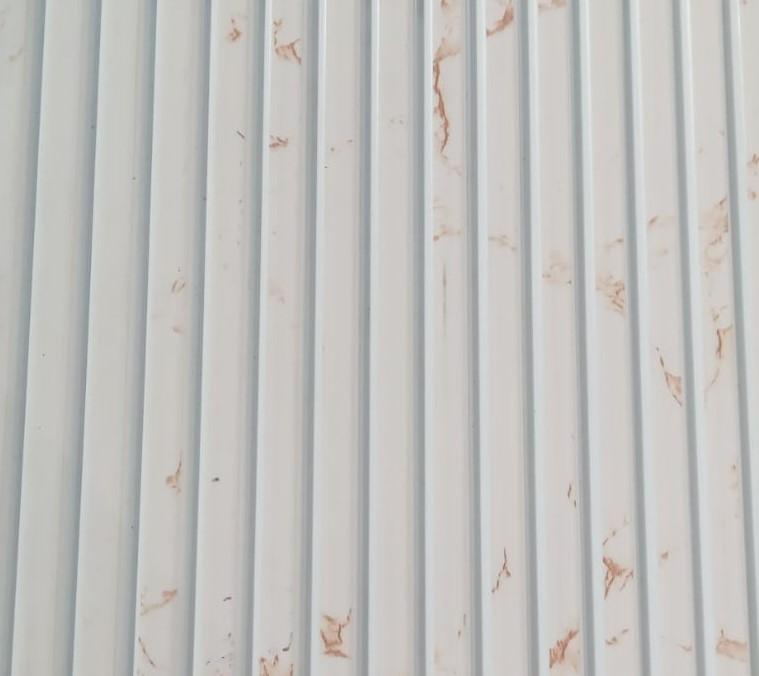 Charcoal Louvers Panel Marble & Stone Brown 8x0.5 Ft - 6F62S3 8